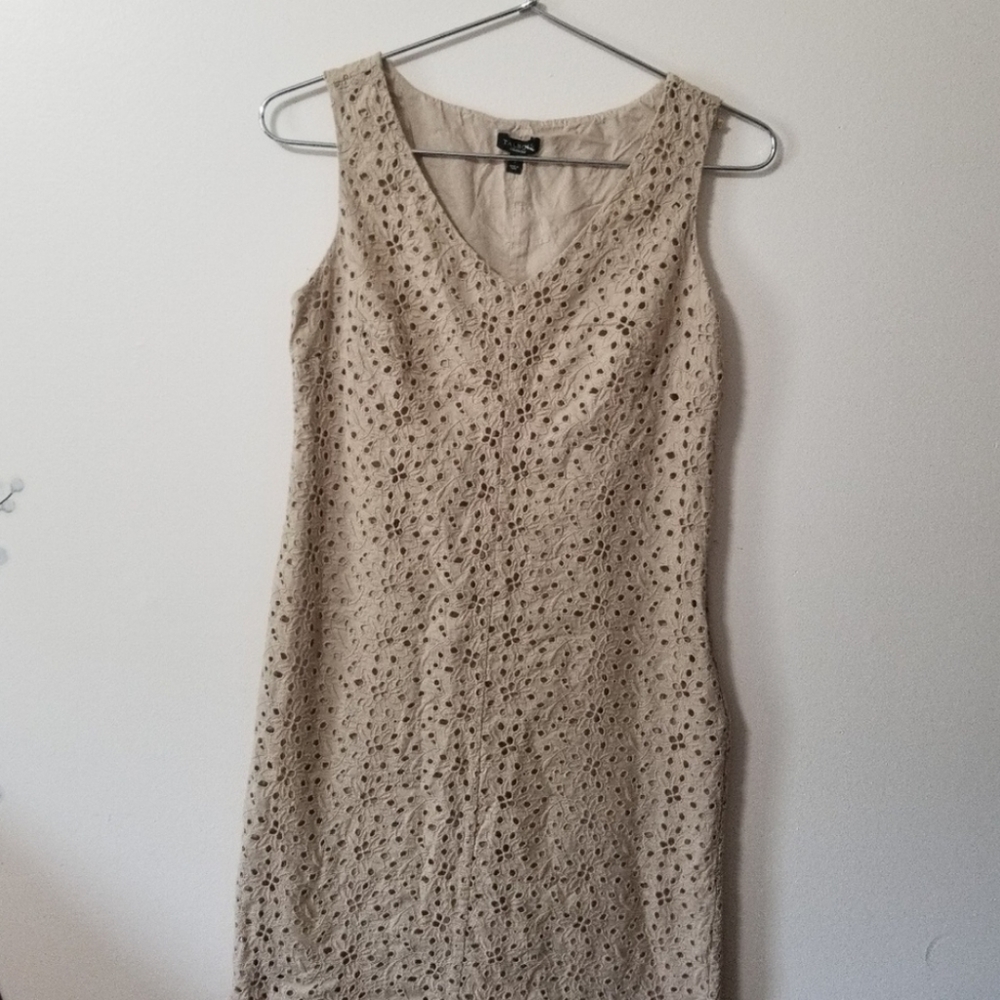 Talbots Sleeveless Eyelet Dress